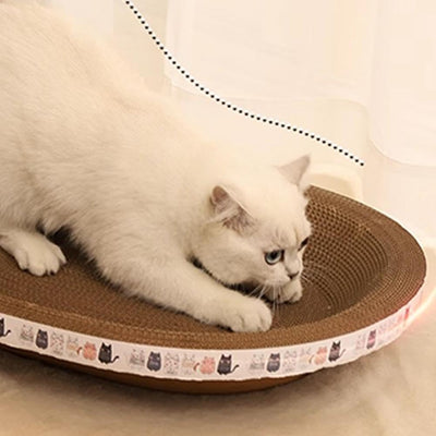 Cama Rascador Ovalado 2 en 1 para Gatos - Nido Acogedor con Cartón Corrugado - Image 16