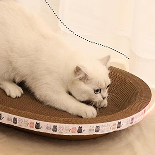 Cama Rascador Ovalado 2 en 1 para Gatos - Nido Acogedor con Cartón Corrugado - Image 16