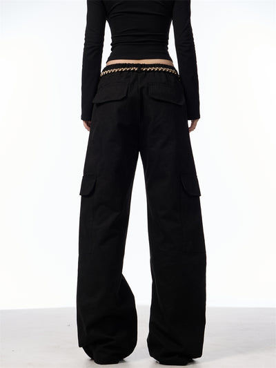 Pantalones Cargo Holgados con Cordones para Mujer Estilo Boyfriend Americano - Image 6