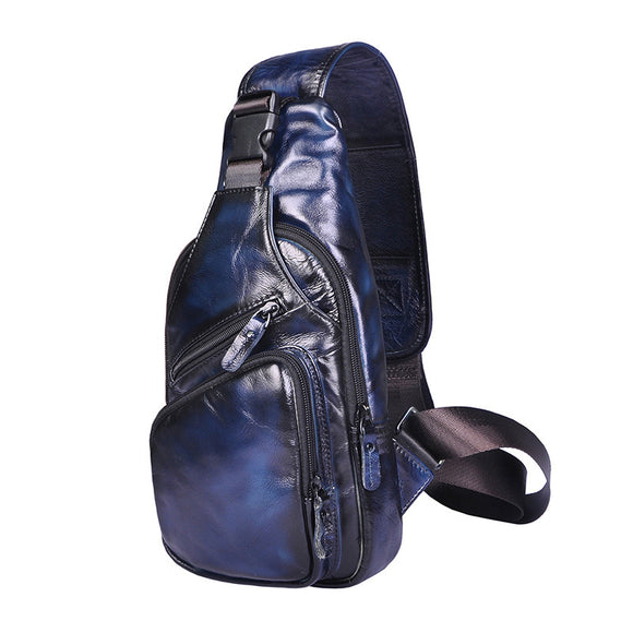 Bolsa de Pecho en Cuero Genuino para Hombre