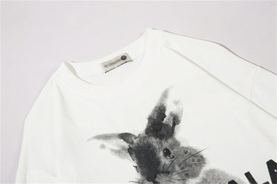 Sudadera Holgada Estampado Conejo Cuello Redondo Manga Larga - Image 17