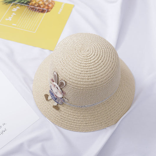 Set de Bolsa Decorativa y Sombrero de Paja con Diseño de Conejito - Image 6
