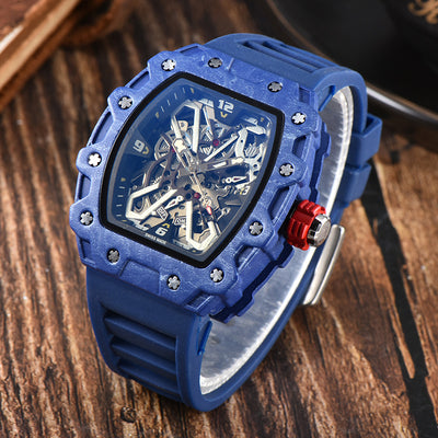 Reloj de Cuarzo para Hombre con Diseño de Onda y Calendario - Image 3