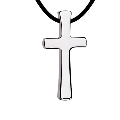 Dije Cruz de Tungsteno Dorado Brillo Jesús - Image 3