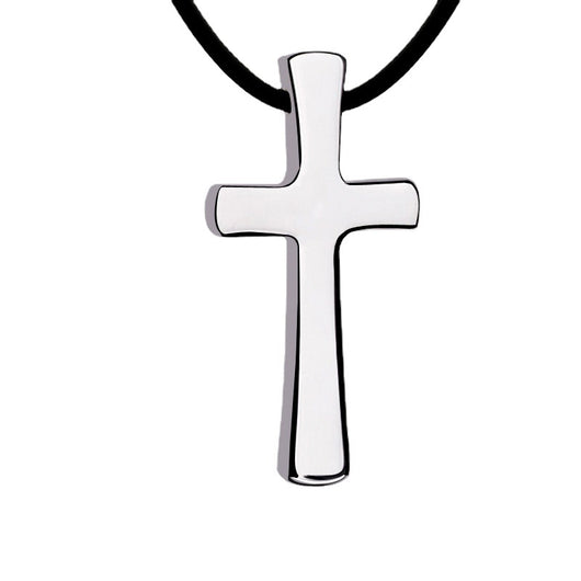 Dije Cruz de Tungsteno Dorado Brillo Jesús - Image 3