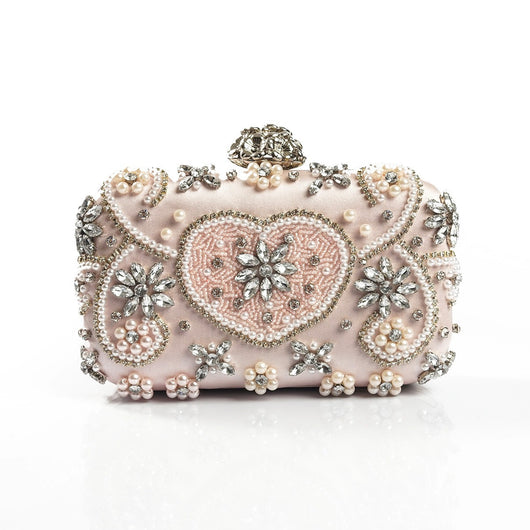 Bolso de Noche Elegante con Corazón y Diamantes para Mujer - Image 3