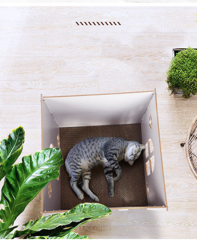 Cama Multifuncional para Gatos Adultos con Rascador Integrado y Nido Desmontable - Image 8