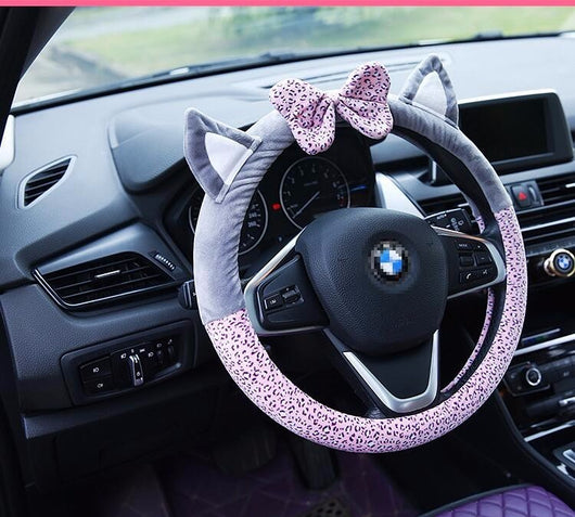 Funda para Volante con Orejas de Gato de Felpa Suave - Image 7