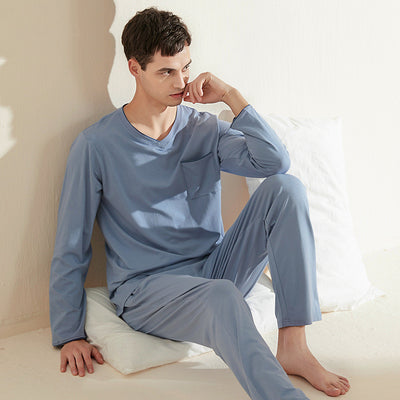 Playera Casual Escote V para Hombre Talla Grande Cómoda para Casa - Image 7