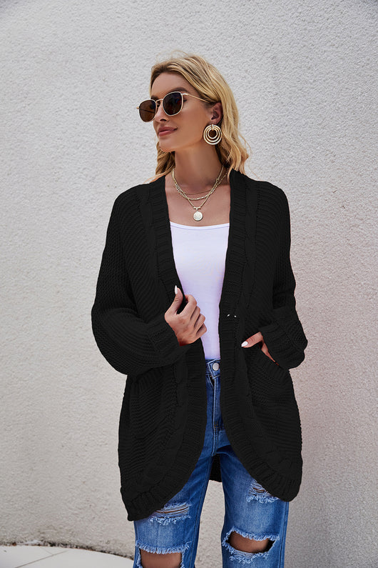 Chaqueta Suéter Oversized Punto Grueso Talla Grande - Image 4