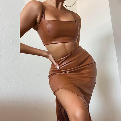Conjunto Falda con Tirantes Estilo Otoño para Mujer - Image 8
