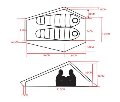 Tienda de Campaña Ultraligera de Nylon para Senderismo y Camping - Image 11