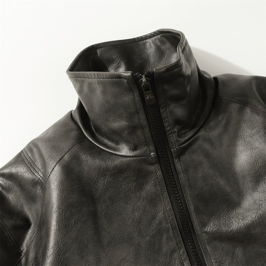 Abrigo de Cuero PU Acolchado para Hombre - Estilo Rock Impermeable Invierno - Image 5