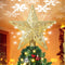Estrella Luminosa 3D para Árbol de Navidad con Proyector de Copos de Nieve