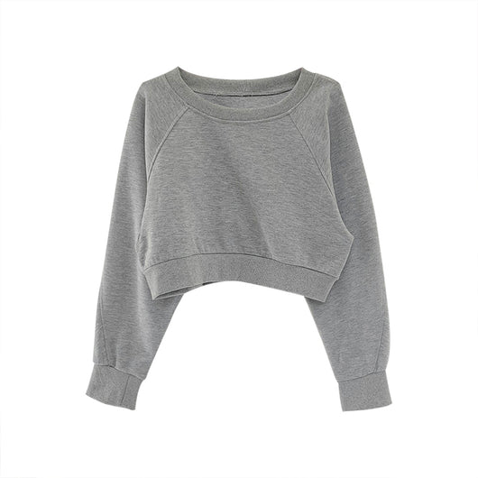 Suéter Deportivo Holgado para Mujer - Blusa Casual de Manga Larga con Cintura Alta - Image 8