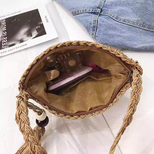 Bolso Tejido Cuadrado Pequeño - Bandolera Compacta y Elegante para Diario - Image 4