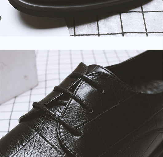 Zapatos de Cuero Casual Estilo Coreano con Altura Aumentada para Hombre - Image 13