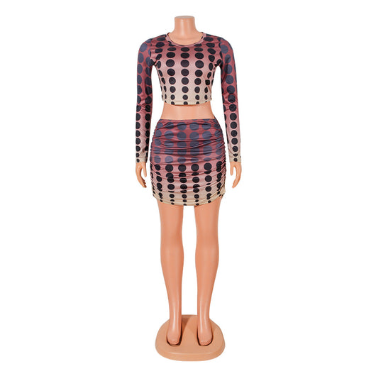 Conjunto de Falda y Blazer Estampado Seda Slim - Image 5