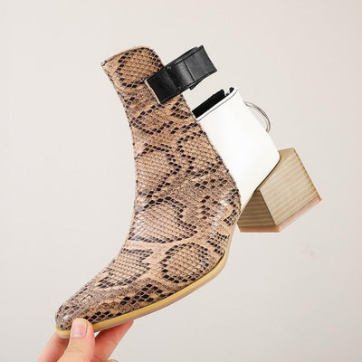 Botas Martín Mujer Estilo Británico Talla Grande Tacón Grueso - Image 5