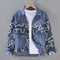 Men's Korean Style Oversized Denim Jacket with Handcrafted Stitching