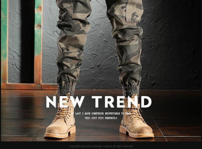 Pantalones de Trabajo Camuflaje Sueltos con Puño en Tobillo para Hombre - Image 12