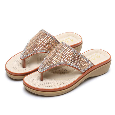 Sandalias Bohemias con Strass y Suela Plana Cómoda - Image 7