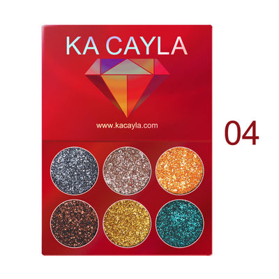 Paleta de Sombras de Ojos Diamond Sequin 6 Colores Brillantes - Image 18