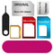 Adaptador de SIM de Aluminio - Set de 5 Piezas Convertidor Nano a Micro SIM