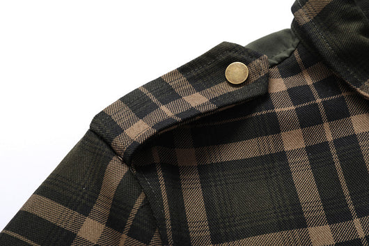 Chaqueta Camisa Casual a Cuadros para Hombre - Image 20