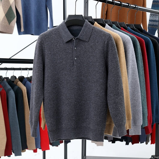 Polo Cuello Vuelto de Punto Manga Larga para Hombre - Image 19