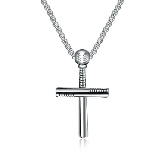 Dije de Béisbol en Acero Titanio - Joyería Deportiva Elegante para Hombres - Image 2
