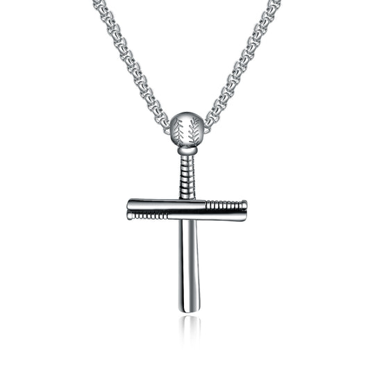 Dije de Béisbol en Acero Titanio - Joyería Deportiva Elegante para Hombres - Image 2