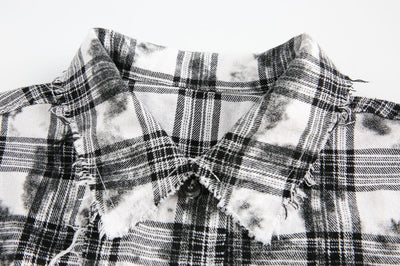 Camisa Cuadros Retro Oversize Manga Corta - Image 15