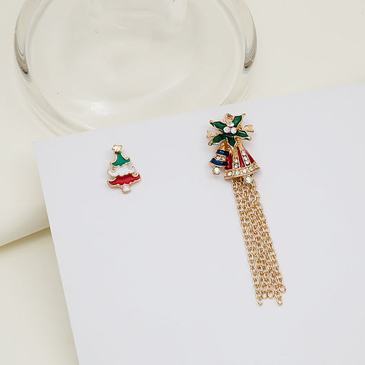 Broche Navideño Copo de Nieve con Borla y Acabado Brillante - Image 12