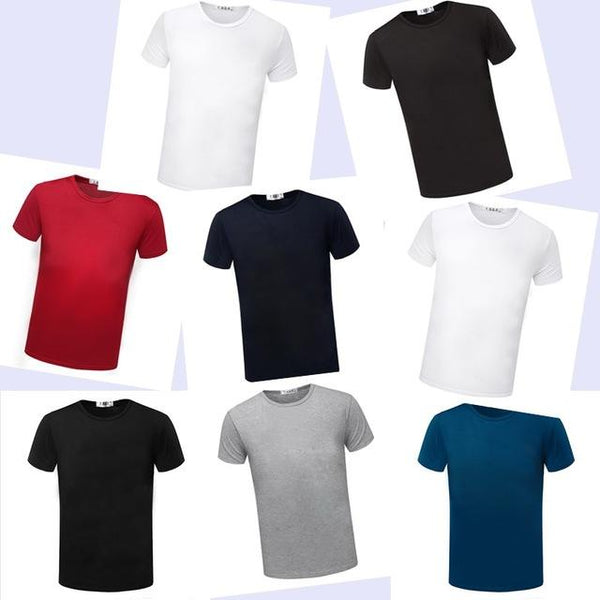 Camiseta Slim Fit Cuello Redondo Manga Corta para Hombre