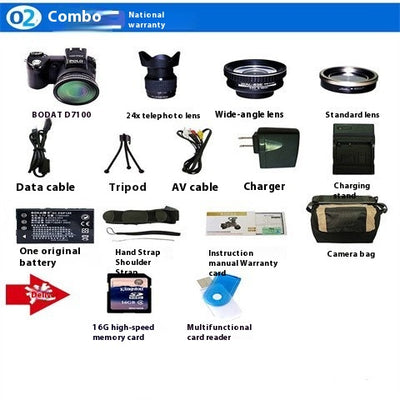 Cámara Digital Teleobjetivo D7100 Enfoque Automático Full HD 33 Megapíxeles - Image 6