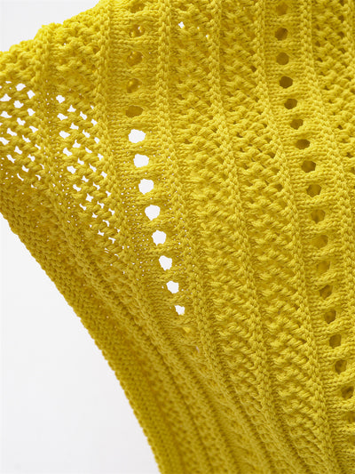 Suéter Tejido Hueco con Escote Halter para Mujer - Image 10
