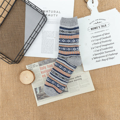 Calcetines Étnicos Acolchados a Cuadros para Hombre - Image 6