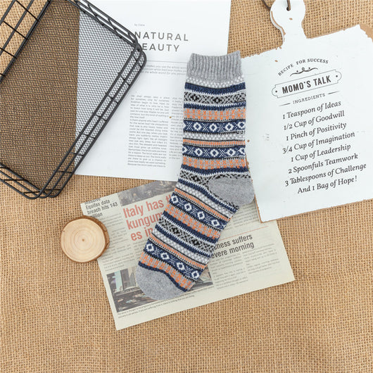 Calcetines Étnicos Acolchados a Cuadros para Hombre - Image 6