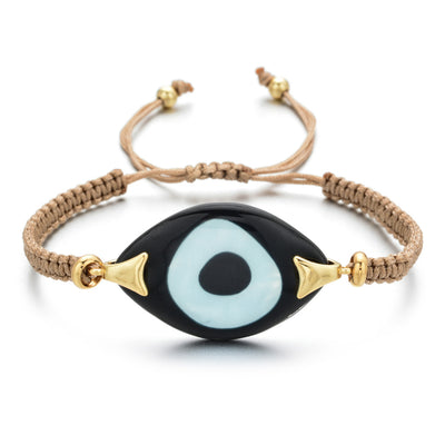 Pulsera Tejida a Mano con Ojo de Demonio Turco en Resina - Image 40