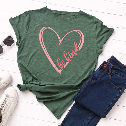Playera Holgada para Mujer con Corazón y Cuello Redondo - Image 14