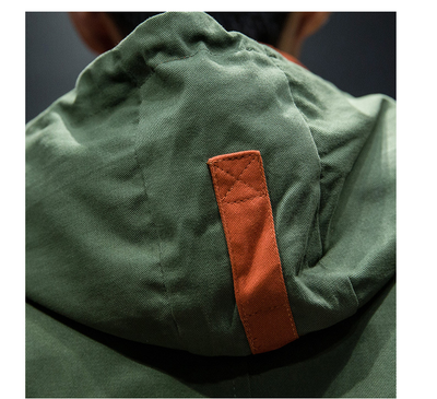 Chaqueta con Capucha de Bloques de Color - Image 7