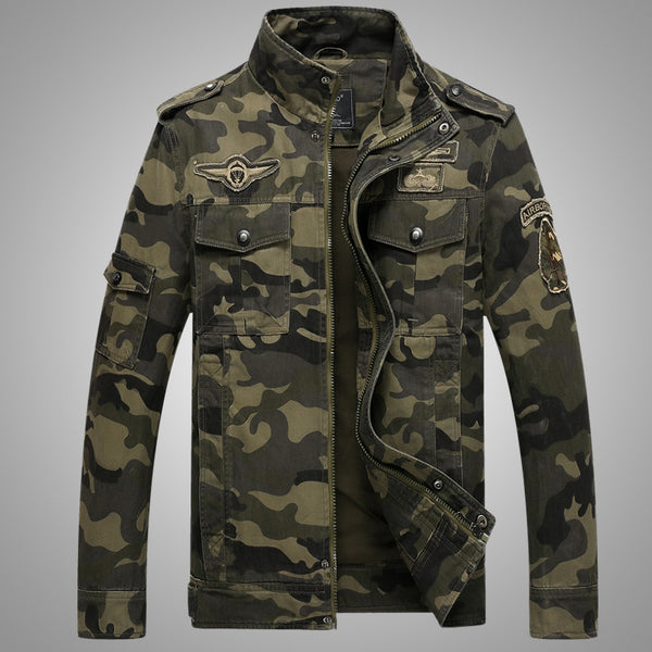 Chaqueta Denim Táctica con Camuflaje - Image 5