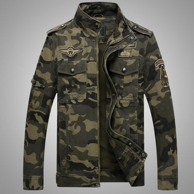Chaqueta Denim Táctica con Camuflaje - Image 5