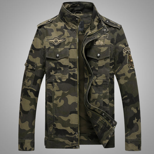 Chaqueta Denim Táctica con Camuflaje - Image 5