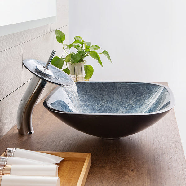 Lavamanos de Vidrio Templado Color Puro - Diseño Minimalista para Baño
