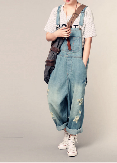 Pantalones Vaqueros Anchos Deslavados para Mujer - Estilo Casual Holgado - Image 16