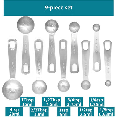 Juego de 7 Cucharas Medidoras de Acero Inoxidable para Repostería - Image 7