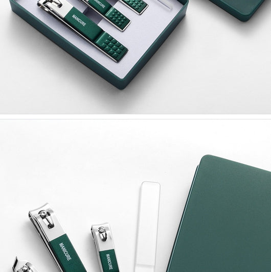 Kit de Cortaúñas Verde Oscuro Anti-salpicaduras con 4 Piezas - Image 22
