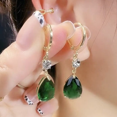 Aretes de Esmeralda Gota - Elegancia Versátil - Image 6